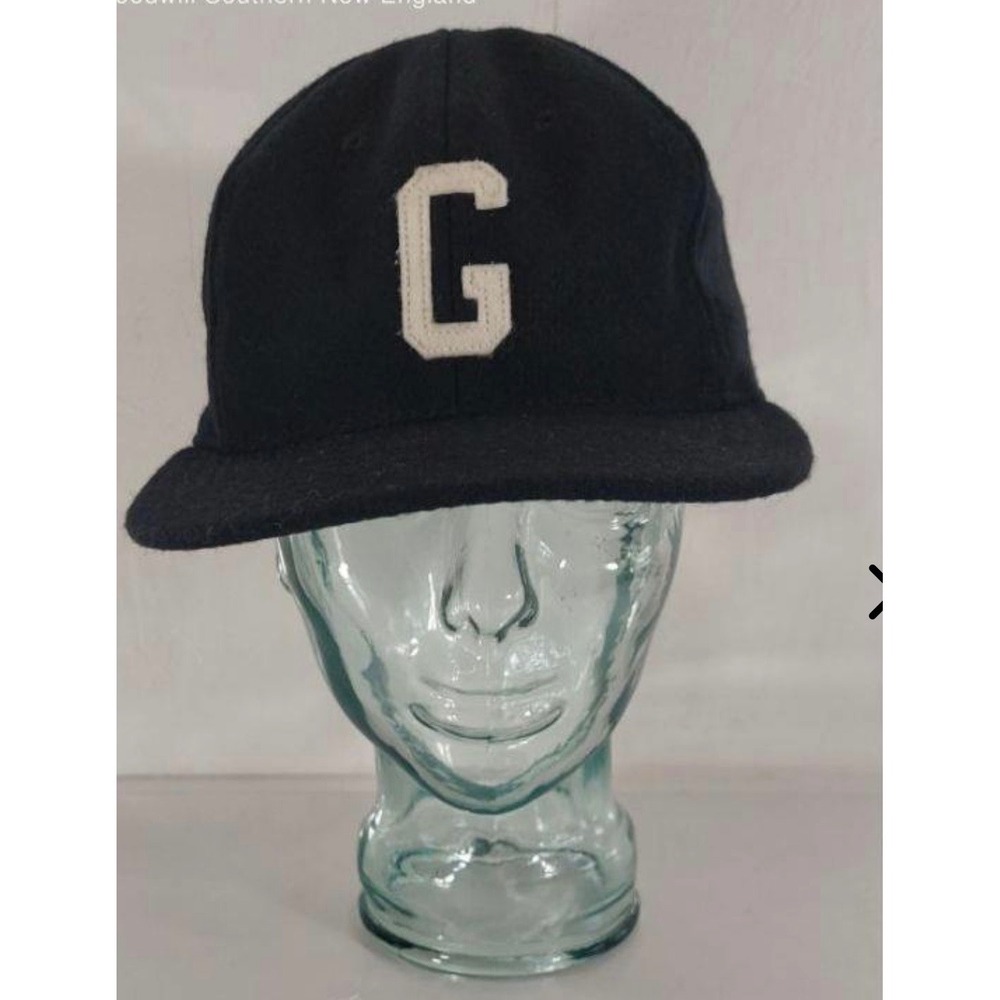 VTG MINT EBBETS FIELD FLANNELS HOMESTEAD GRAYS NEGRO LEAGUE 1945 WOOL HAT 7 1/2